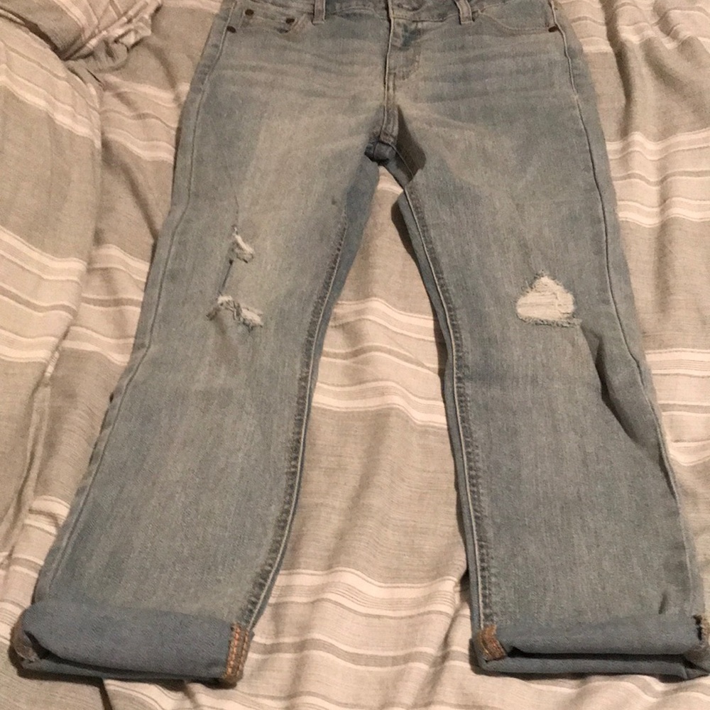 Brand new w out tags size 10 plus adjustable crop jeans